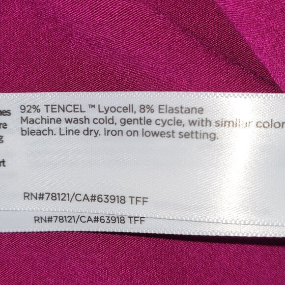 Eileen Fisher Magenta Funnel Neck Long Sleeve Boxy Top NWT Women's Size S - Picture 13 of 14